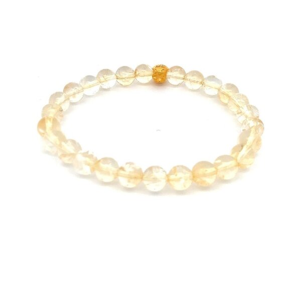 24K Gold Money Bag Lucky Charm Bracelet Gemstones Citrine - Picture 3 of 9